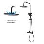 Colonna Doccia Attrezzata Slot Black Termostatica 2 Funzioni Doccetta Quadro