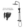 Colonna Doccia Attrezzata Slot Black Termostatica 2 Funzioni Doccetta Quadro