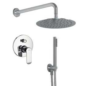 OGOMONDO Kit Doccia Tondo 5 Completo di Soffione Doccetta e Miscelatore con Deviatore Slim