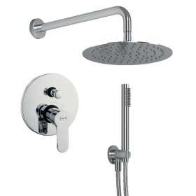 OGOMONDO Kit Doccia Tondo 5 Completo di Soffione Doccetta e Miscelatore con Deviatore Hope