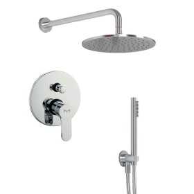 OGOMONDO Kit Doccia Tondo 6 Completo di Soffione Doccetta e Miscelatore con Deviatore Hope