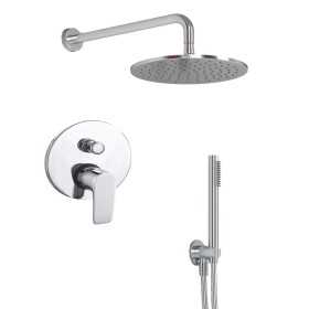 OGOMONDO Kit Doccia Tondo 6 Completo di Soffione Doccetta e Miscelatore con Deviatore Italia