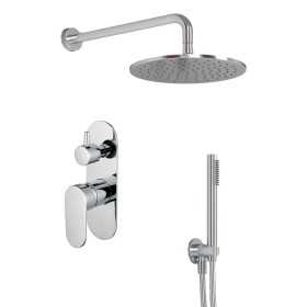 OGOMONDO Kit Doccia Tondo 6 Completo di Soffione Doccetta e Miscelatore con Deviatore 007