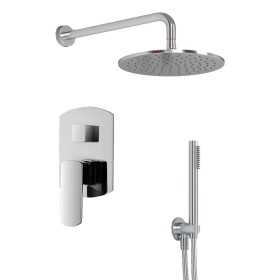 OGOMONDO Kit Doccia Tondo 6 Completo di Soffione Doccetta e Miscelatore con Deviatore 005