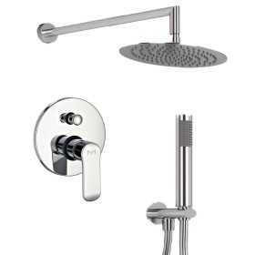 OGOMONDO Kit Doccia Oval 1 Completo di Soffione Doccetta e Miscelatore con Deviatore Slim