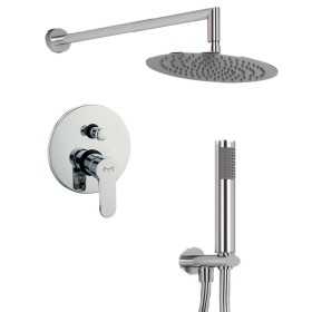 OGOMONDO Kit Doccia Oval 1 Completo di Soffione Doccetta e Miscelatore con Deviatore Hope