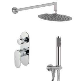 OGOMONDO Kit Doccia Oval 1 Completo di Soffione Doccetta e Miscelatore con Deviatore 007