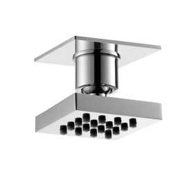 Soffione a Bocchetta Idro a Parete Ottone Cromato Forma Quadrata Doccia Bagno Relax Massaggi