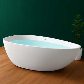 Vasca Da Bagno Free Standing Lisa Artificial Stone Bianco Opaco Matt