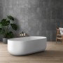 Vasca Da Bagno Free Standing Martha Artificial Stone Bianco Opaco Matt