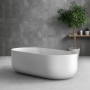 Vasca Da Bagno Free Standing Martha Artificial Stone Bianco Opaco Matt