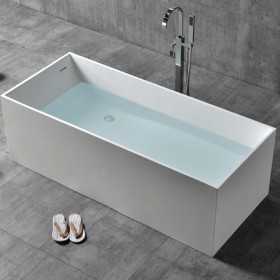 Vasca Da Bagno Free Standing Ines Artificial Stone Bianco Opaco Matt