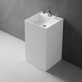 Lavabo Monoforo Free Standing Magnus Plus Artificial Stone Bianco Opaco Matt