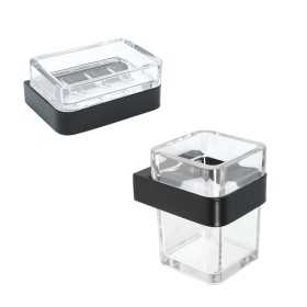 Ogomondo Set 2 Pezzi Accessori da bagno Serie 25 in Acciaio Nero