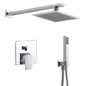 OGOMONDO Kit Doccia Rettangular 3 Completo di Soffione Doccetta e Miscelatore con Deviatore Francia