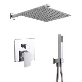 OGOMONDO Kit Doccia Rettangular 4 Completo di Soffione Doccetta e Miscelatore con Deviatore Francia