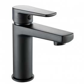 Miscelatore Rubinetto Africa per Lavabo in Ottone Colore Nero con Piletta