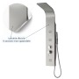 Colonna Doccia Step Acciaio Inox 3 Getti Idro Lombari e Cascata H120xL20
