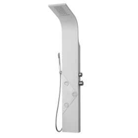 Colonna Doccia Lexus Alluminio Bianco 3 Getti Idro e Cascata H150xL20