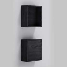 Ogomondo Pensile a giorno in laminato e pensile con anta Bagno OLMO SCURO