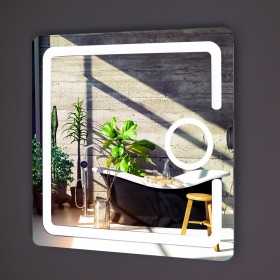 Ogomondo Specchio da Bagno 147 con Led interno L80xH80