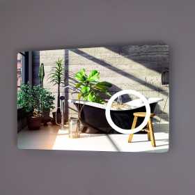 Ogomondo Specchio da Bagno 116 con Led interno L90xH60