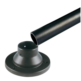 Palo Resina con Base in Termoplastica Per Fissaggio a Terra mm 60 Altezza Metri 1