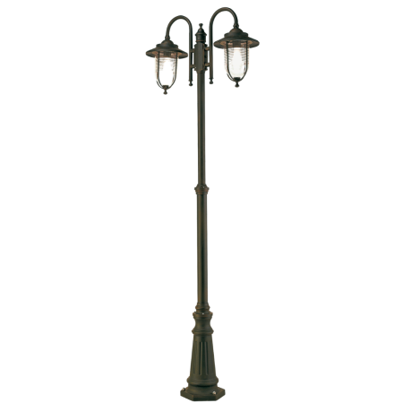 Palo Porto da Giardino Alluminio Ruggine 2 Diffusori Telescopico Altezza 220