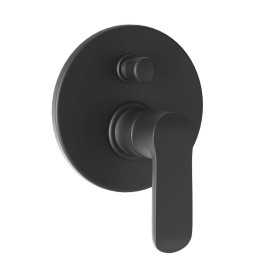 Miscelatore Doccia Parete Puma Incasso con Deviatore Ottone Colore Nero Opaco