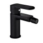 Coppia di Miscelatore Rubinetto Bidet e Miscelatore Lavabo Linea Puma Nero Opaco