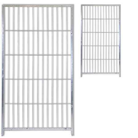 2 Pannelli di Recinzione in Rete Zincatura a Caldo da 1xh1,80 Metri