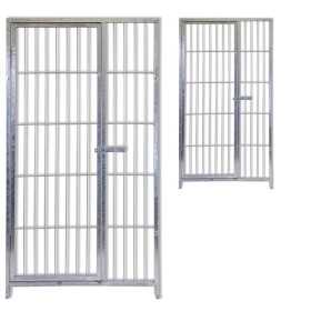 2 Pannelli di Recinzione con Porta Zincatura a Caldo da 1xh1,80 Metri