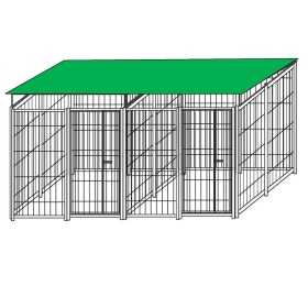 2 Box per Cani con Copertura Zincatura a Caldo Ciascuno da 200x200x Altezza 180 Cm