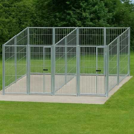 2 Box per Cani da Esterno con Zincatura a Caldo Ciascuno da 200x200x Altezza 180 Cm