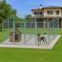 2 Box per Cani da Esterno con Zincatura a Caldo Ciascuno da 200x200x Altezza 180 Cm