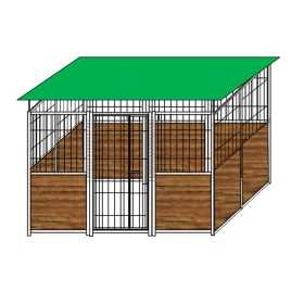 Box per Cani in Legno e Rete con Zincatura a Caldo da 300x200x Altezza 180 Cm