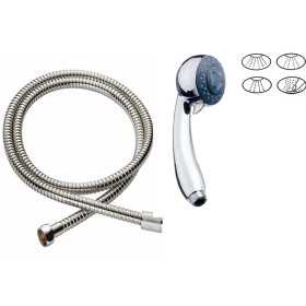 Doccetta Multifunzione Anticalcare 3 Funzioni Abs Cromato + Tubo Flessibile Acciaio Inox Estensibile cm 150 Doccia
