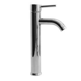 Miscelatore Rubinetto Bagno per Lavabo Alto Cromato Lucido Fiore Iside