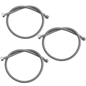 3 Pezzi Flessibile Acciaio Inox Maschio Femmina 1/2 Pollice Lunghezza cm 100 