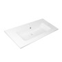 Lavabo Da Incasso In Mineral Marmo Bianco Rettangolare 91X46 Cm per Mobile Bagno
