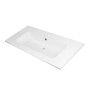 Lavabo Da Incasso In Mineral Marmo Bianco Rettangolare 91X46 Cm per Mobile Bagno