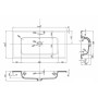 Lavabo Da Incasso In Mineral Marmo Bianco Rettangolare 91X46 Cm per Mobile Bagno