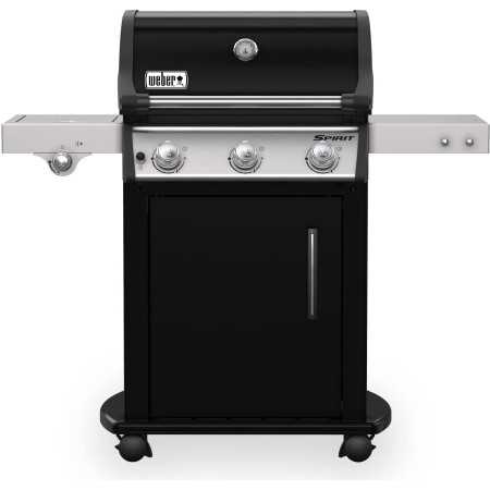 Weber Barbecue a Gas GPL Spirit E-325 GBS Acciaio Nero con Ruote Girevoli
