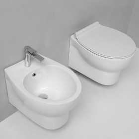 Ogomondo Sanitari Ceramica Dark SOSPESI Vaso WC Bidet Sedile 