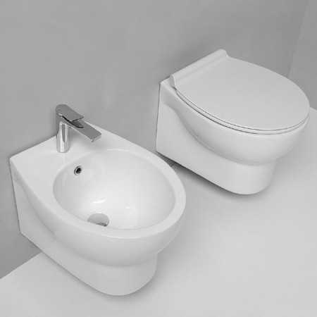Ogomondo Sanitari Ceramica Dark SOSPESI Vaso WC Bidet Sedile 
