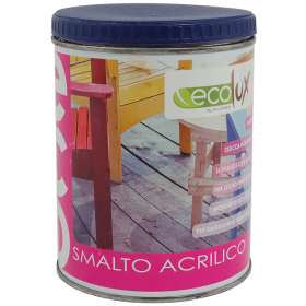 Ecolux Smalto Ecologico Lucido Acrilico ad Acqua Inodore per Interno ed Esterno