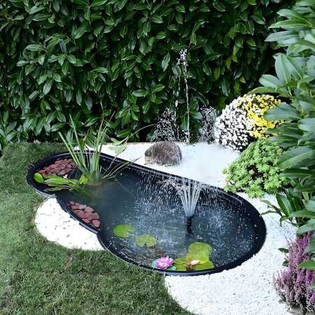 Laghetto da Giardino Tovel Nero Litri 500 da 190x105xh52