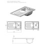 Mobile Coprilavatrice e Lavatoio in Pvc Reversibile Bianco 109x60xh92 Cm Negrari