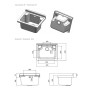 Mobile Mini Lavatoio Salvaspazio in Pvc Bianco Rocco 42x34Xh82 Cm Negrari