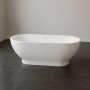 Vasca Da Bagno Ovale Freestanding Bianco Lucido Acrilico Centro Stanza